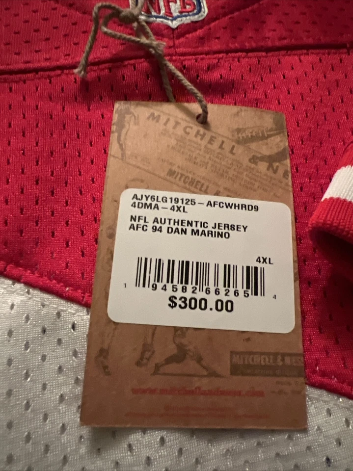 Camiseta Auténtica 4XL de los Miami Dolphins AFC Dan Marino Mitchell & Ness 1994 NFL Foto 3 de 4