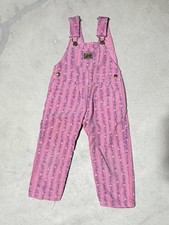 VTG 90s Lee Pink Floral Corduroy Overalls 4T Vintage Corduroy Union Made USA