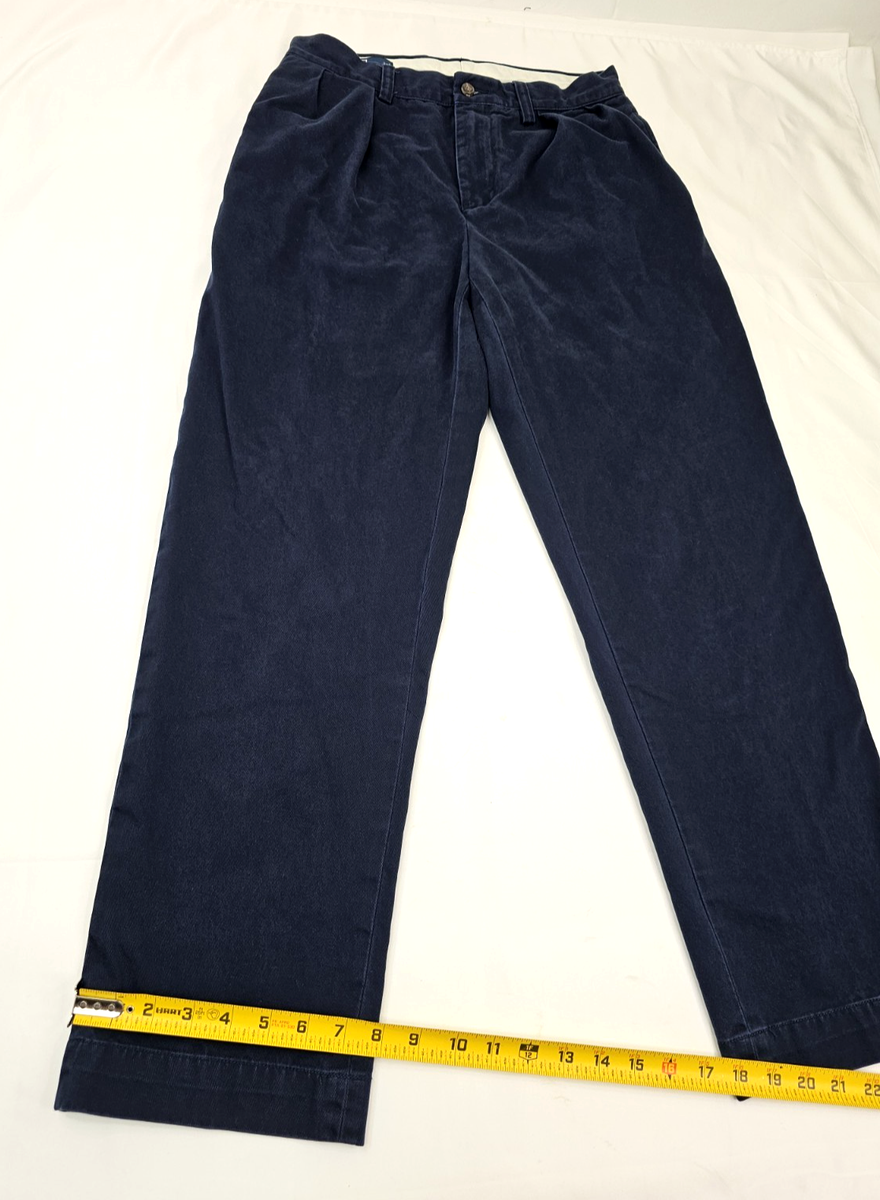 Vtg Polo Ralph Lauren Ethan Pant Men 30x30 (Fits 30x29) Navy Blue