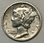 1942S Silver Mercury US Dime                                     Free Shipping