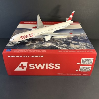 JC Wings 1:200 Swiss Air Boeing 777-300ER HB-JNG Flaps Down JC2SWR0039A Model