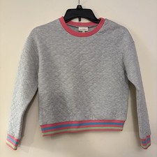 Girls' Sweatshirt Pullover 'Self Esteem' Size 16 XL Cotton Blend Gray quilted