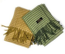 Soft Knit Scarf for Women  Men  Plaid Pattern Winter Warm Shawl with Fringe