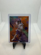 J.J. MCCARTHY 2025 TOPPS FINEST ORANGE REFRACTOR ROOKIE /25
