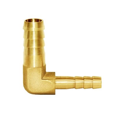 Joywayus Reducer Elbow 3/8'' to 5/16'' ID Hose Barb Brass Fitting 90 Degree L Righ