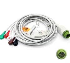 Biolight M series 5 lead ECG cable Snap AHA M7000 M8000 M9000 M9500