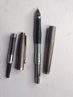 Vintage Parker 75 Cisele Sterling Silver Fountain Pen Flat Top 14K Nib Broad USA — photo 8