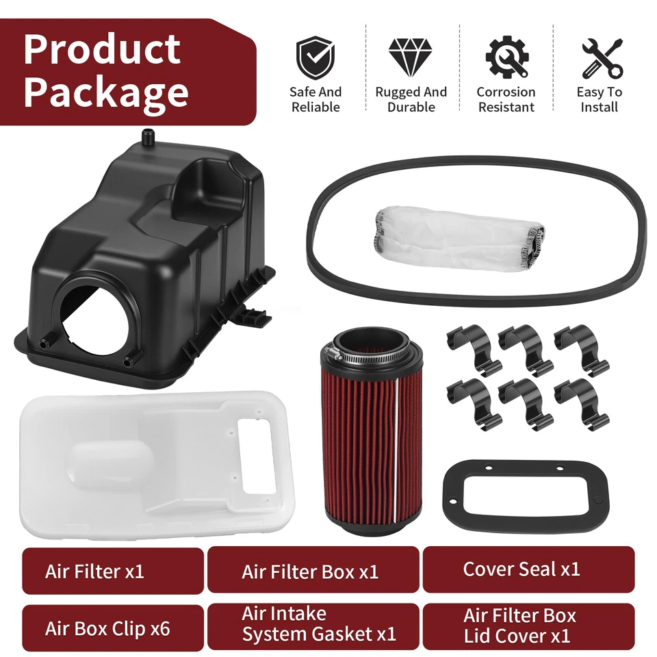 2001 - 2010 适用于 Polaris Sportsman 500 4x4 HO 空气过滤器盒盖带夹子套件 — 第 2/4 张图片