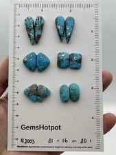 Natural Turquoise Pairs Cabochons Gm16. Ct81. 2003