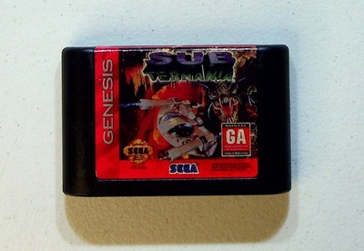 Sub-Terrania Sega Genesis Video Game Retro Classic Shooter