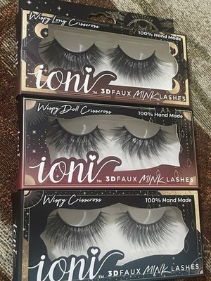 3 Sets IONI Wispy Crisscross 3D Faux Mink Witch Eyelashes Cauldron Coven Potion