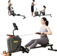 Quiet Magnetic Rowing Machine with 8 Resistance Levels & LCD Monitor