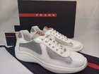 PRADA AMERICA'S CUP PATENT LEATHER  SNEAKERS.