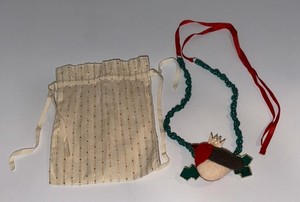 Mini Boden Special Edition Fabric Bird Necklace Christmas Winter Party Dress HTF