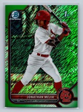 Jonathan Mejia 2022 Bowman Chrome 1st Green Shimmer Refractor /99 #BCP-168