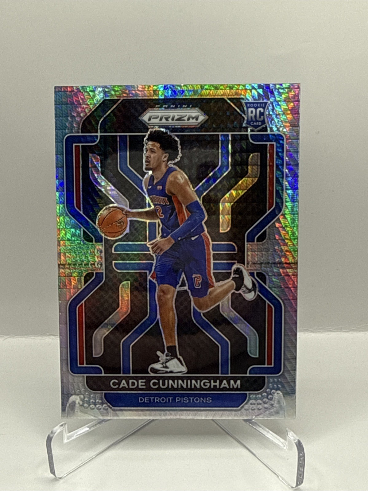 Cade Cunningham 2021 Panini Prizm #282 Hyper Prizm Parallel RC Detroit Pistons