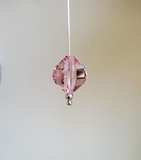 Vintage Swarovski 5004 12mm Geometric beads, Light Rose 6pcs Rare