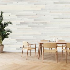 Reclaimed Wood Planks Peel Stick Wall Panel Coastal White