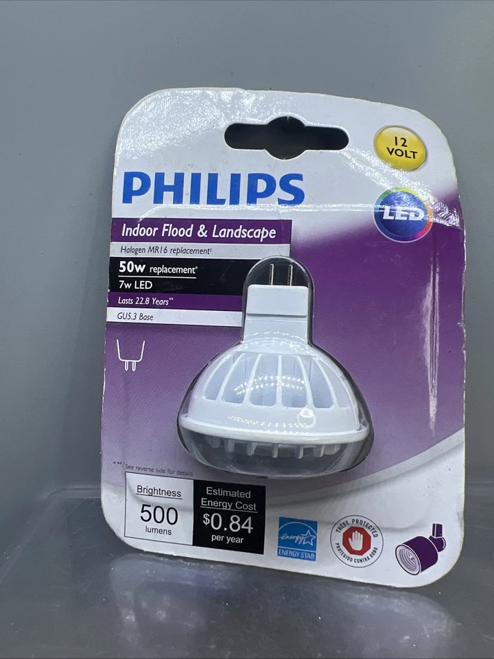 PHILIPS Glass 50 Watt MR16 Replacement GU5.3  Floodlight New Sealed - Image 2 of 3