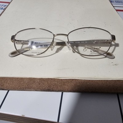 Emozioni By Safilo EM 4385 3YG Loght Gold Oval Eyeglasses Frame New 51-16-130