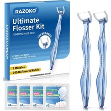 Dental Flosser Kit, Extra Strong ShredFloss, ...