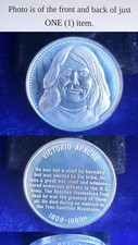 Native American Indian Chief Victorio Apache 1 Oz 925 Sterling Silver Round 95.00 per troy oz