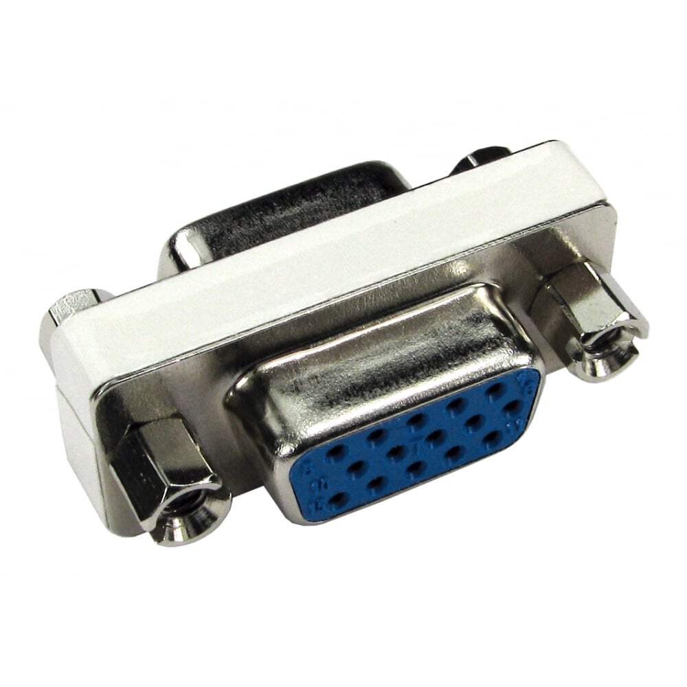 15 Pin VGA Female to 15 Pin VGA Female Slimline Gender Changer Coupler