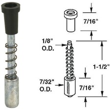 Prime-Line Silver Die-Cast Window Screen Repair Plunger Latch 6-Pack PL7925