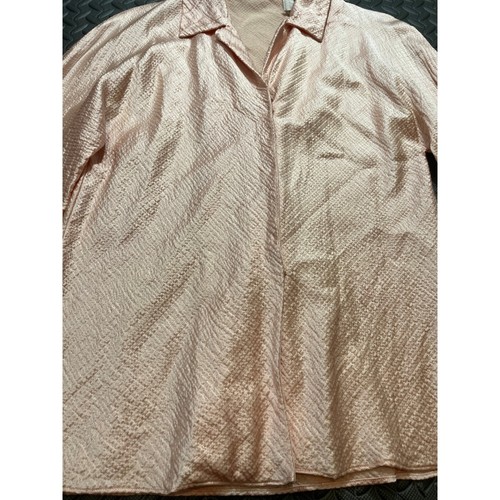 Vintage Oscar De La Renta Union Made Pink Blush Shimmer Blouse Womens Size 10 - Picture 2 of 12