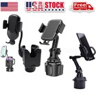 Universal 360° Adjustable Phone Mount Car Cup Holder Stand Cradle For Cell Phone