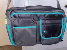 Fisher-Price Fastfinder Messenger Shoulder Diaper Bag - Gray/Teal - NWOT