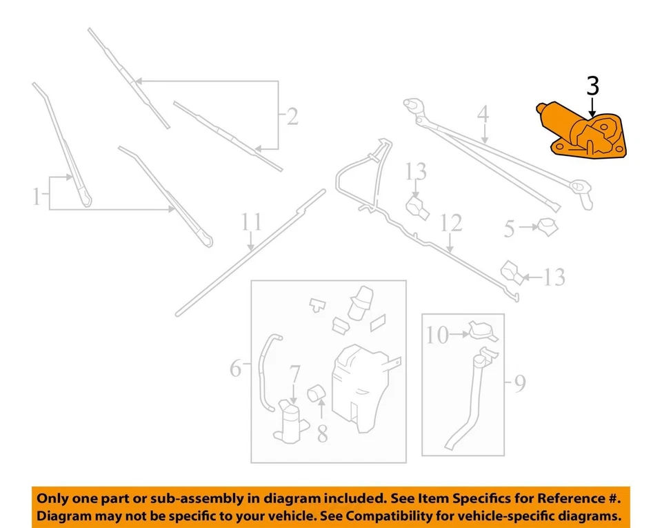 2013 Ford E250 Van Front Windshield Wiper Motor OEM 123K Miles - LKQ417209284 - Image 4 of 4