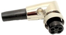 Kalibur CBC5RX CB Ham Radio Microphone Plug Connector 5 Pin Female Right Angle