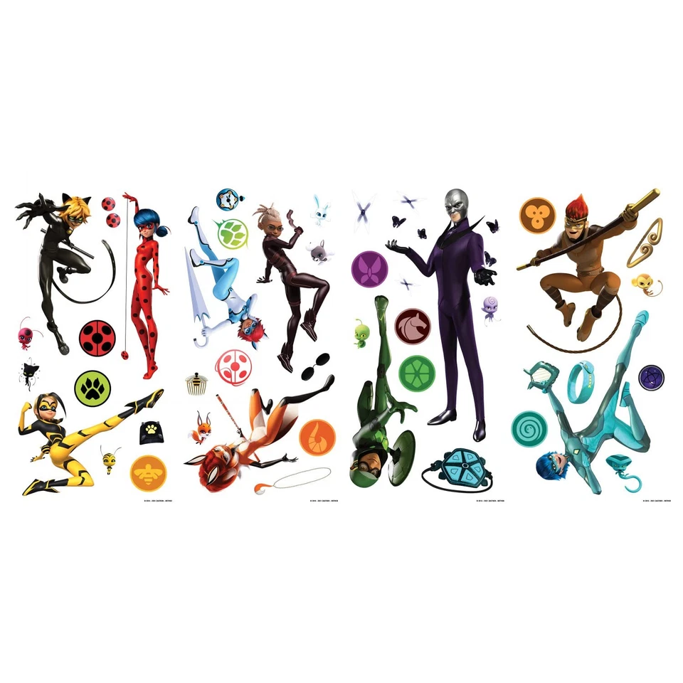 Miraculous: Tales of Ladybug and Cat Noir Characters Peel and Stick Wall Deca... - Image 2 of 4