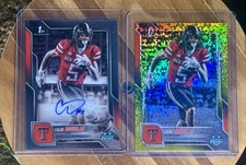 2025 Bowman Chrome University #BCA-CD Caleb Douglas 1st Bowman Auto Texas Tech