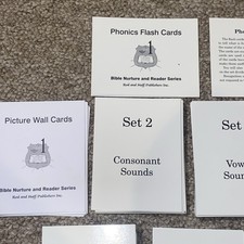 Phonics Flash Cards Rod and Staff Sets 2-7 With Picture Wall Cards 179 Count