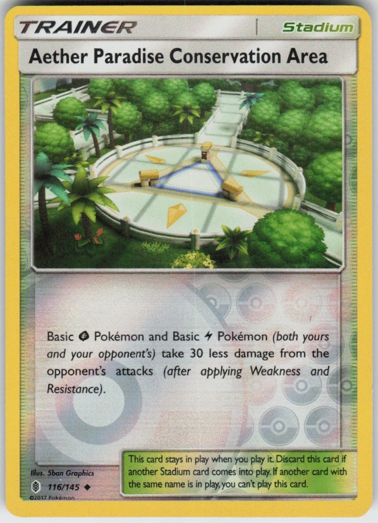 Reverse Holo Aether Paradise Conservation Area 116/145 Guardians Rising NM