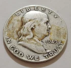 1949‑D Franklin Half Dollar • 90% Silver • Circulated • X108