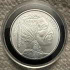 1 oz .999 Fine Silver Round Liberty Indian Head / Buffalo Bullion