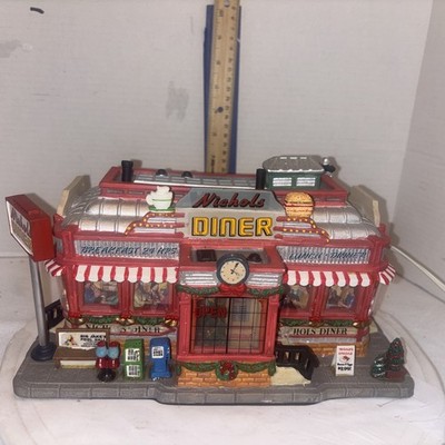 2010 LEMAX CAROLE TOWNE COLLECTION NICHOLS DINER LIGHTED BUILDING 05116