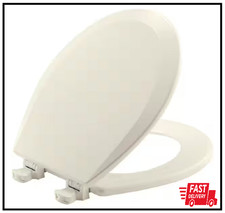 Bemis Lift-Off Round Wood Toilet Seat In Biscuit, Beige, Cream