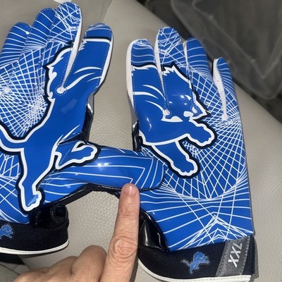 NIKE VAPOR JET 4 PRO NFL LIONS Men's Football Gloves Model PGF415