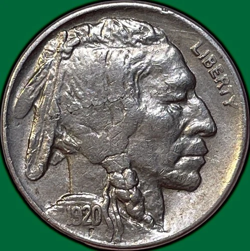 1920 Buffalo Nickel Almost Uncirculated AU Coin #35501