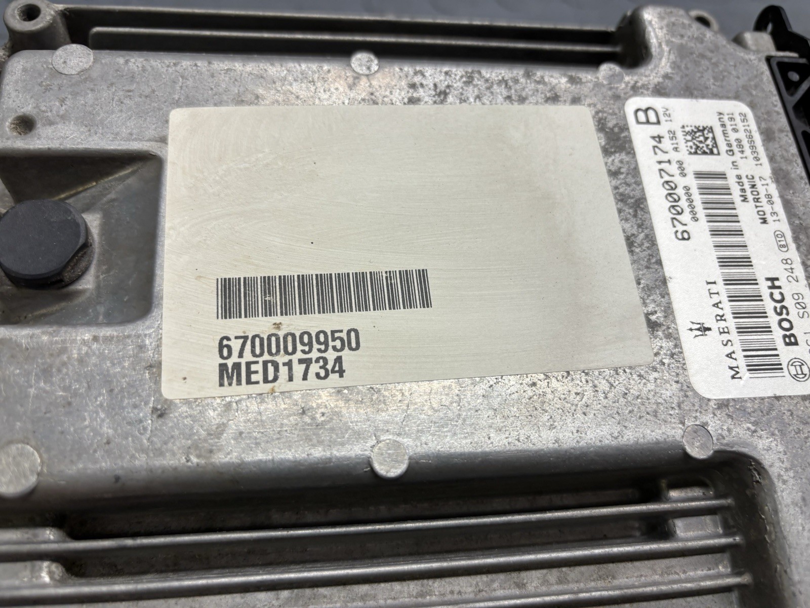 Maserati Ghibli 3.0L Engine Computer Control Module ECU ECM 670007174