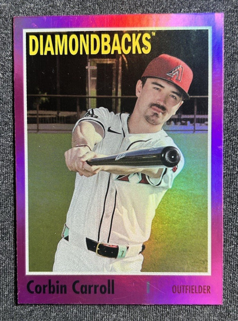 2024 Topps Archives #169 Pink Foilboard 1970 Topps Corbin Carroll Diamondbacks