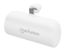 Manhattan Power Bank PD 5000 mAh con Presa USB-C™ Integrata 20W Bianco