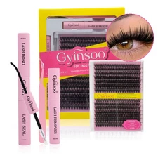 Gyinsoo 100D Mega Volume Cluster Lashes280PCS 9-16mm Dly Lash Extension Kit