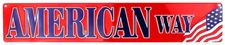 American Way Street USA Aluminum Wall Man Cave Sign