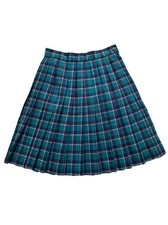 Vtg Women Skirt Sz 5/6 Schoolgirl Preppy Plaid Pleated Short Brandon NICE 