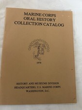 Marine Corps Oral History Collection Catalog, Benis Frank, 1979, wraps